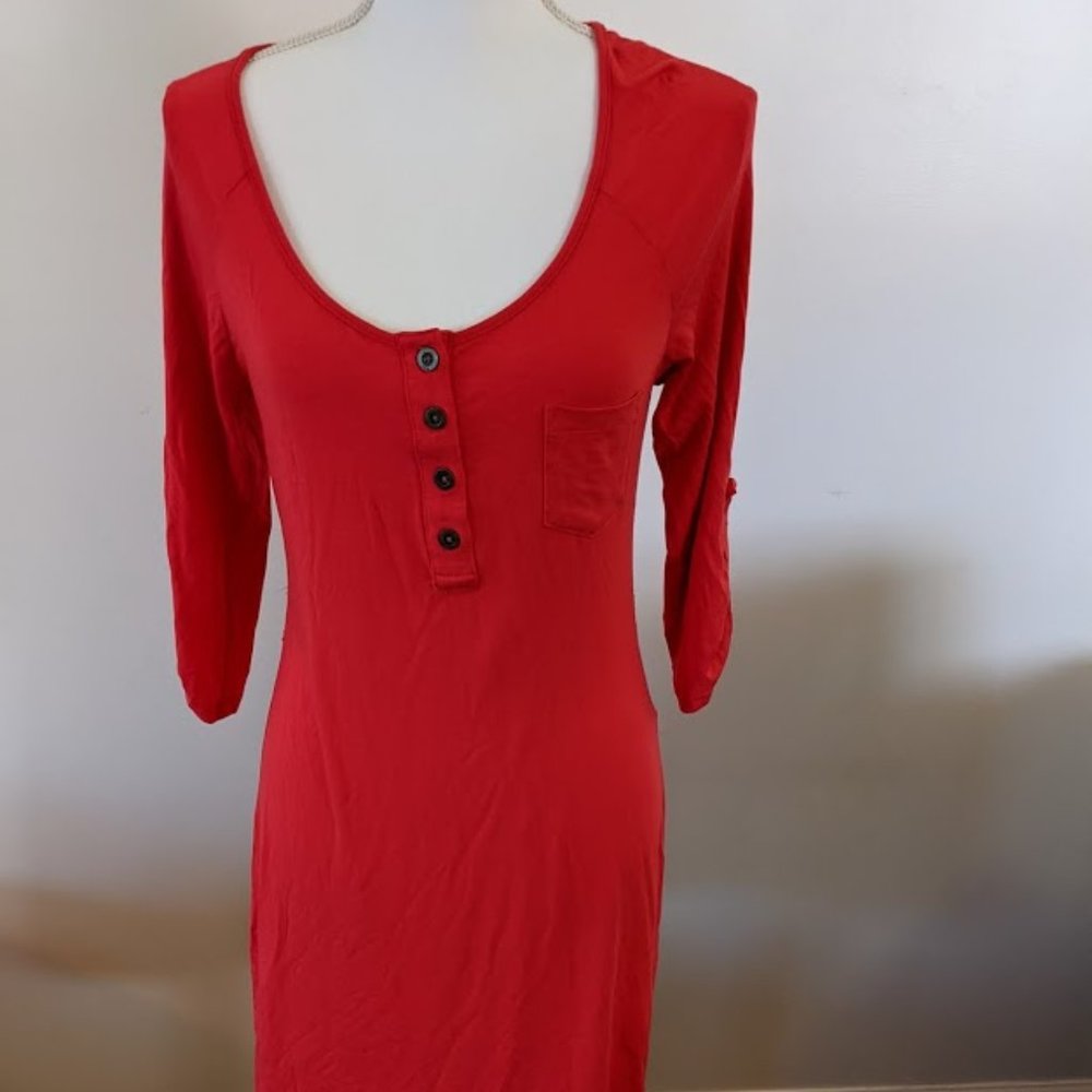 Tart Red  T-shirt Midi Dress